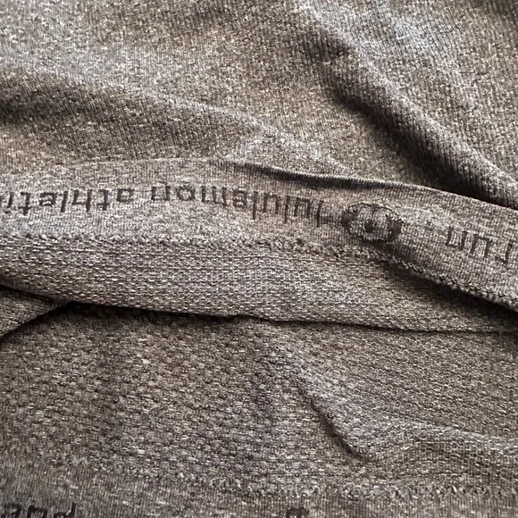 Lululemon Shirt Women's 6 Heathered Gray Swiftly Tech Long-Sleeve 2.0 Hip Length - Picture 5 of 9